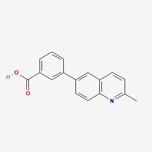 molecular formula C17H13NO2 B15168809 3-(2-Methylquinolin-6-yl)benzoic acid CAS No. 893735-91-6