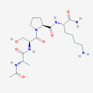 molecular formula C19H34N6O6 B15168868 N-Acetyl-L-alanyl-L-seryl-L-prolyl-L-lysinamide CAS No. 881398-89-6