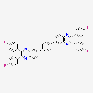 molecular formula C46H26F4N4 B15168887 6,6'-(1,4-Phenylene)bis[2,3-bis(4-fluorophenyl)quinoxaline] CAS No. 647375-64-2