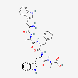 molecular formula C37H41N7O6 B15168918 D-Tryptophyl-D-alanyl-D-phenylalanyl-D-tryptophyl-D-alanine CAS No. 644997-25-1