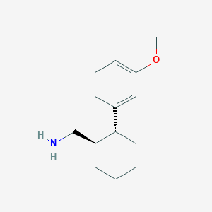 molecular formula C14H21NO B15168984 Cyclohexanemethanamine, 2-(3-methoxyphenyl)-, (1R,2R)- CAS No. 651312-71-9
