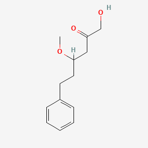 molecular formula C13H18O3 B15168988 2-Hexanone, 1-hydroxy-4-methoxy-6-phenyl- CAS No. 917575-01-0
