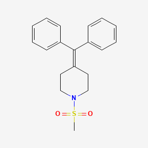 molecular formula C19H21NO2S B15169058 Piperidine, 4-(diphenylmethylene)-1-(methylsulfonyl)- CAS No. 916976-31-3