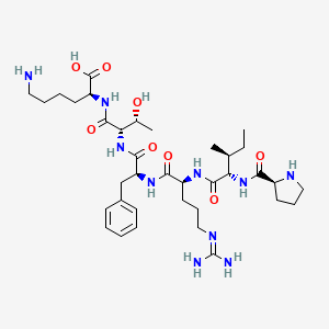 molecular formula C36H60N10O8 B15169130 L-Prolyl-L-isoleucyl-N~5~-(diaminomethylidene)-L-ornithyl-L-phenylalanyl-L-threonyl-L-lysine CAS No. 897031-95-7