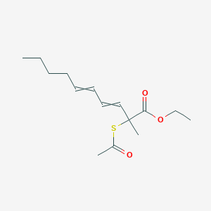 molecular formula C15H24O3S B15169218 Ethyl 2-(acetylsulfanyl)-2-methyldeca-3,5-dienoate CAS No. 646517-85-3