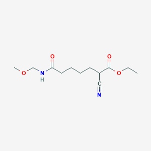 molecular formula C12H20N2O4 B15169252 Ethyl 2-cyano-7-[(methoxymethyl)amino]-7-oxoheptanoate CAS No. 647830-77-1