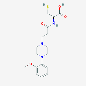 molecular formula C17H25N3O4S B15169283 N-{3-[4-(2-Methoxyphenyl)piperazin-1-yl]propanoyl}-L-cysteine CAS No. 648416-02-8