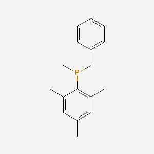 molecular formula C17H21P B15169318 Benzyl(methyl)(2,4,6-trimethylphenyl)phosphane CAS No. 881407-36-9