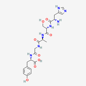 molecular formula C23H31N7O8 B15169330 L-Histidyl-L-seryl-L-alanylglycyl-L-tyrosine CAS No. 911428-01-8