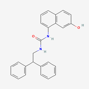 molecular formula C25H22N2O2 B15169343 Urea, N-(2,2-diphenylethyl)-N'-(7-hydroxy-1-naphthalenyl)- CAS No. 648420-42-2