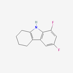 molecular formula C12H11F2N B15169419 6,8-Difluoro-2,3,4,9-tetrahydro-1H-carbazole CAS No. 646038-01-9