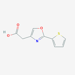 2-[2-(Thiophen-2-yl)-1,3-oxazol-4-yl]acetic acid