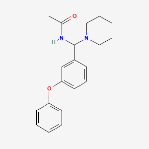 molecular formula C20H24N2O2 B15169452 N-[(3-Phenoxyphenyl)(piperidin-1-yl)methyl]acetamide CAS No. 880484-72-0