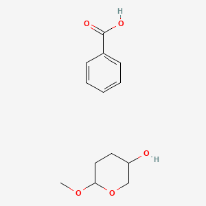 molecular formula C13H18O5 B15169461 Benzoic acid;6-methoxyoxan-3-ol CAS No. 646465-29-4