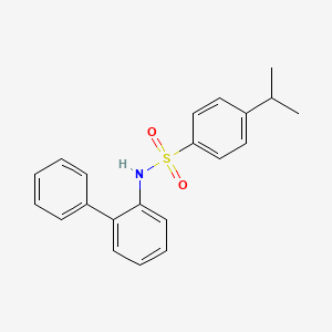 molecular formula C21H21NO2S B15169497 Benzenesulfonamide, N-[1,1'-biphenyl]-2-yl-4-(1-methylethyl)- CAS No. 885375-67-7