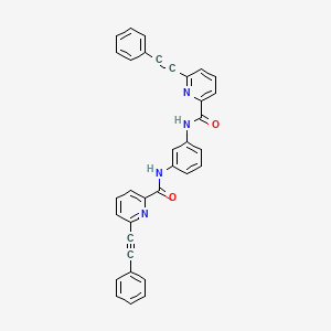 molecular formula C34H22N4O2 B15169500 N,N'-(1,3-Phenylene)bis[6-(phenylethynyl)pyridine-2-carboxamide] CAS No. 881843-66-9