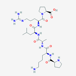 molecular formula C31H56N10O7 B15169537 L-Proline, L-prolyl-L-lysyl-L-alanyl-L-leucyl-L-arginyl- CAS No. 646030-76-4
