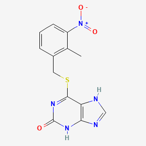 molecular formula C13H11N5O3S B15169550 6-[(2-methyl-3-nitro-phenyl)methylsulfanyl]-9H-purin-2-ol CAS No. 646510-86-3