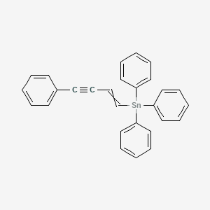 molecular formula C28H22Sn B15169556 Triphenyl(4-phenylbut-1-en-3-yn-1-yl)stannane CAS No. 650605-79-1