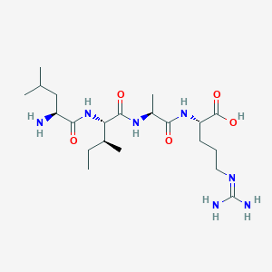 molecular formula C21H41N7O5 B15169564 L-Leucyl-L-isoleucyl-L-alanyl-N~5~-(diaminomethylidene)-L-ornithine CAS No. 650600-98-9