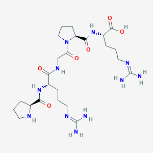 molecular formula C24H43N11O6 B15169597 L-Prolyl-N~5~-(diaminomethylidene)-L-ornithylglycyl-L-prolyl-N~5~-(diaminomethylidene)-L-ornithine CAS No. 872438-47-6
