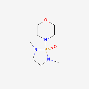 molecular formula C8H18N3O2P B15169612 Morpholine, 4-(1,3-dimethyl-2-oxido-1,3,2-diazaphospholidin-2-yl)- CAS No. 649759-37-5