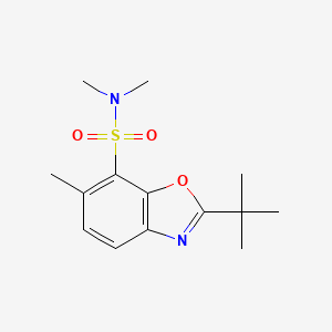 molecular formula C14H20N2O3S B15169627 2-tert-Butyl-N,N,6-trimethyl-1,3-benzoxazole-7-sulfonamide CAS No. 914638-45-2