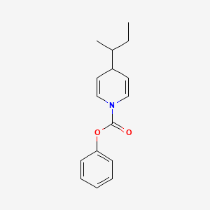 molecular formula C16H19NO2 B15169643 1(4H)-Pyridinecarboxylic acid, 4-(1-methylpropyl)-, phenyl ester CAS No. 651053-91-7