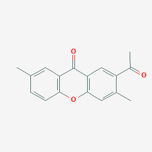 molecular formula C17H14O3 B15169648 2-Acetyl-3,7-dimethyl-9H-xanthen-9-one CAS No. 646058-68-6