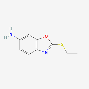 molecular formula C9H10N2OS B1516965 2-(Ethylthio)-1,3-benzoxazol-6-amine CAS No. 874463-07-7