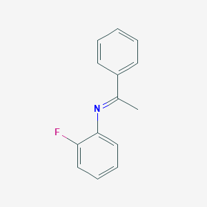 molecular formula C14H12FN B15169801 Benzenamine, 2-fluoro-N-(1-phenylethylidene)- CAS No. 646502-87-6