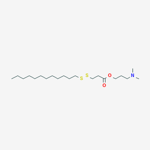 molecular formula C20H41NO2S2 B15169822 3-(Dimethylamino)propyl 3-(dodecyldisulfanyl)propanoate CAS No. 918438-52-5