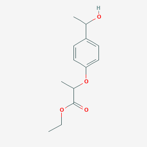 molecular formula C13H18O4 B15169825 Ethyl 2-[4-(1-hydroxyethyl)phenoxy]propanoate CAS No. 905558-01-2