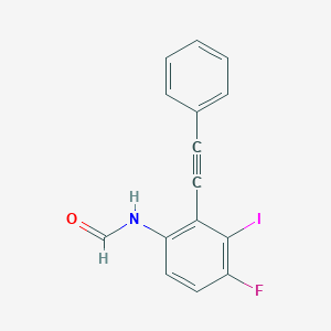molecular formula C15H9FINO B15169827 N-[4-Fluoro-3-iodo-2-(phenylethynyl)phenyl]formamide CAS No. 647025-69-2