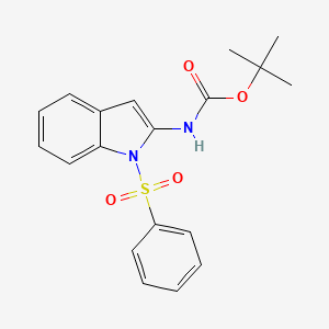 molecular formula C19H20N2O4S B1516987 2-(Tert-butoxycarbonylamino)-1-(phenylsulfonyl)indole CAS No. 1020722-09-1