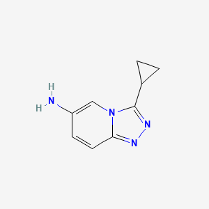 molecular formula C9H10N4 B1516989 3-Cyclopropyl-[1,2,4]triazolo[4,3-a]pyridin-6-amine CAS No. 1082471-97-3