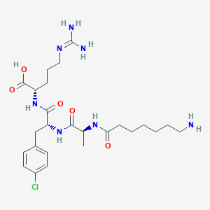 molecular formula C25H40ClN7O5 B15169909 L-Arginine, N-(7-amino-1-oxoheptyl)-L-alanyl-4-chloro-D-phenylalanyl- CAS No. 646031-08-5