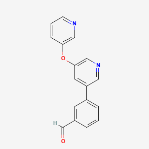 molecular formula C17H12N2O2 B15169924 3-{5-[(Pyridin-3-yl)oxy]pyridin-3-yl}benzaldehyde CAS No. 918138-42-8
