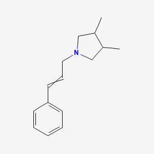 molecular formula C15H21N B15169967 3,4-Dimethyl-1-(3-phenylprop-2-en-1-yl)pyrrolidine CAS No. 646450-02-4