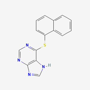 molecular formula C15H10N4S B15169975 6-naphthalen-1-ylsulfanyl-7H-purine CAS No. 646510-02-3