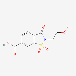 molecular formula C11H11NO6S B1517005 2-(2-Methoxyethyl)-1,1,3-trioxo-2,3-dihydro-1$L^{6},2-benzothiazole-6-carboxylic acid CAS No. 1082395-50-3