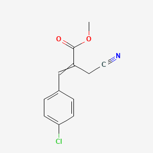 molecular formula C12H10ClNO2 B15170057 Methyl 3-(4-chlorophenyl)-2-(cyanomethyl)prop-2-enoate CAS No. 875909-36-7
