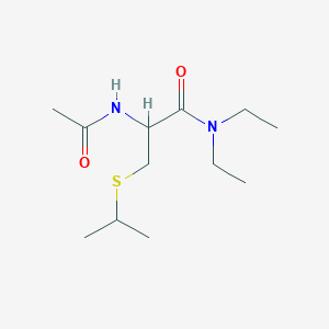 molecular formula C12H24N2O2S B15170085 Propanamide, 2-(acetylamino)-N,N-diethyl-3-[(1-methylethyl)thio]- CAS No. 646071-84-3