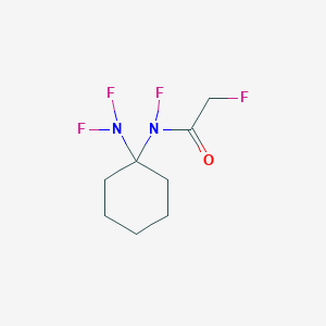 molecular formula C8H12F4N2O B15170094 Acetamide, N-[1-(difluoroamino)cyclohexyl]-N,2-difluoro- CAS No. 647034-60-4
