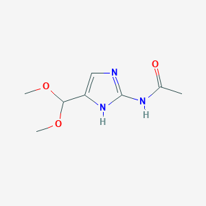molecular formula C8H13N3O3 B15170099 N-[5-(Dimethoxymethyl)-1H-imidazol-2-yl]acetamide CAS No. 917919-47-2