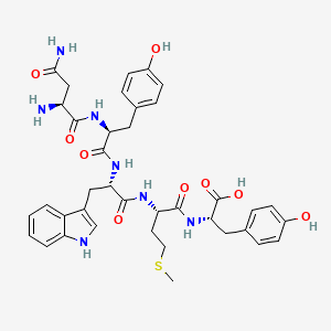 molecular formula C38H45N7O9S B15170103 L-Asparaginyl-L-tyrosyl-L-tryptophyl-L-methionyl-L-tyrosine CAS No. 883969-66-2