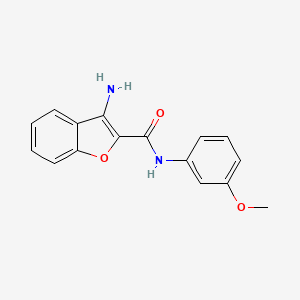 molecular formula C16H14N2O3 B1517012 3-amino-N-(3-methoxyphenyl)-1-benzofuran-2-carboxamide CAS No. 1082251-82-8