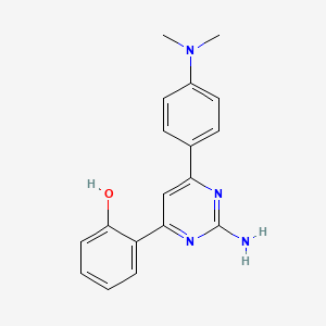 molecular formula C18H18N4O B15170123 6-{2-Amino-6-[4-(dimethylamino)phenyl]pyrimidin-4(3H)-ylidene}cyclohexa-2,4-dien-1-one CAS No. 917973-59-2