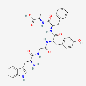 molecular formula C34H38N6O7 B15170144 D-Tryptophylglycyl-D-tyrosyl-D-phenylalanyl-D-alanine CAS No. 644997-54-6