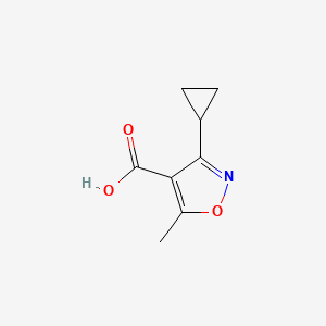 molecular formula C8H9NO3 B1517017 3-Cyclopropyl-5-methyl-1,2-oxazole-4-carboxylic acid CAS No. 1082420-70-9